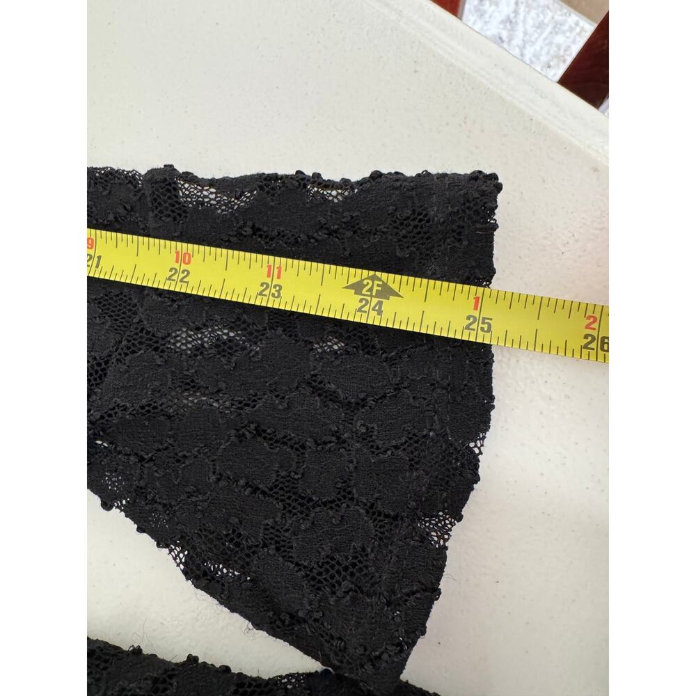 Free People Teen Witch Stretch Lace Fit Flare Black Dress Small Bell Sleeve Goth - Picture 8 of 10